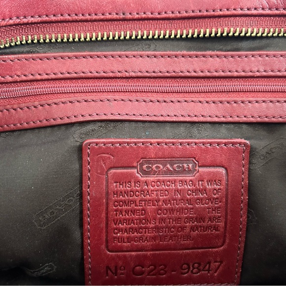 Coach bag, Red with gold hardware. VGUC - Picture 3 of 7